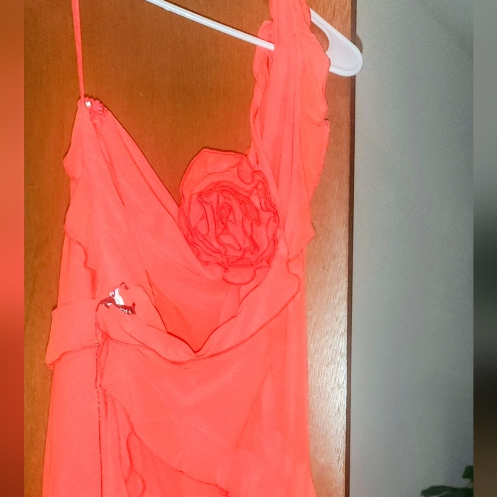 Vibrant Red One-Shoulder Dress